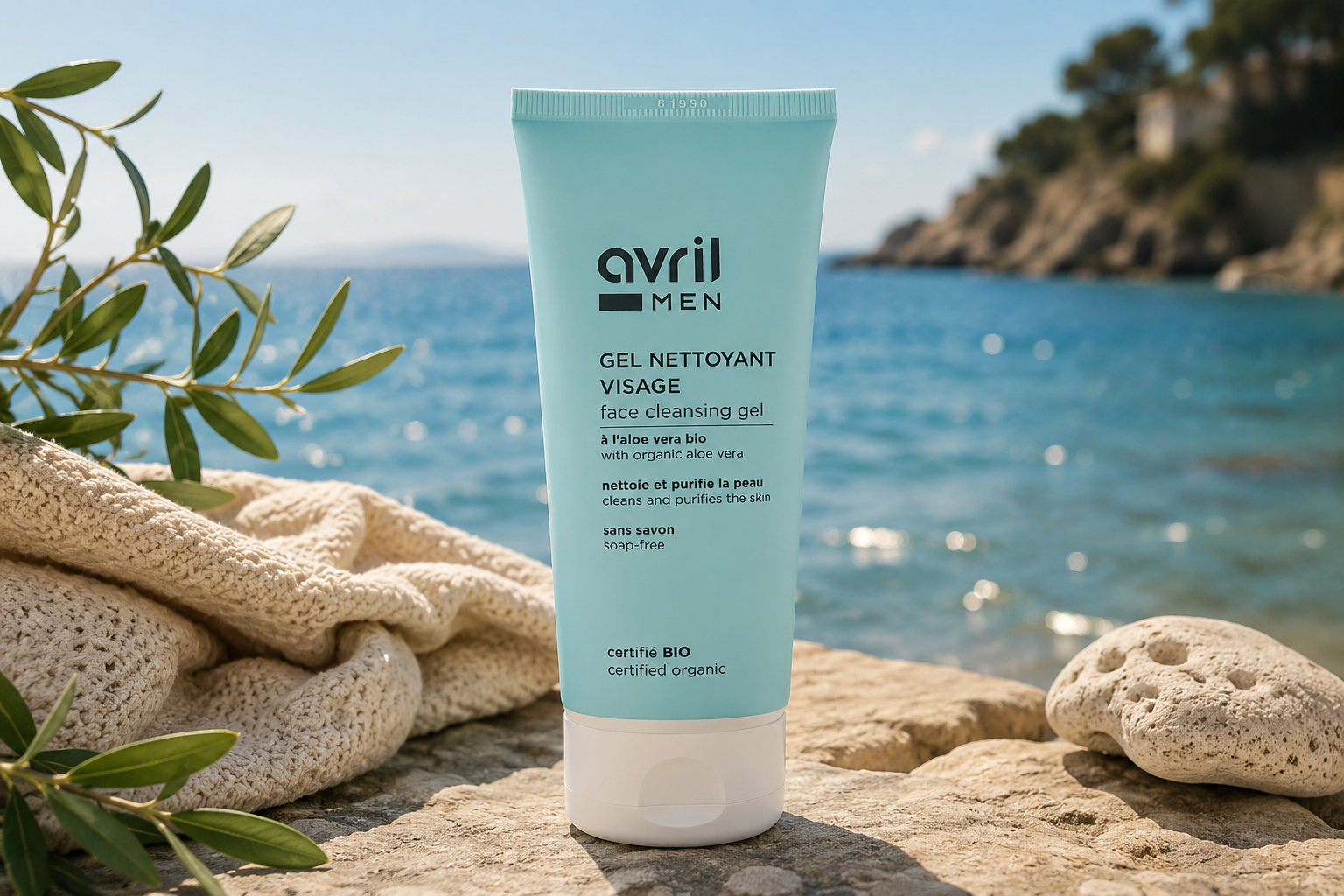 Gel nettoyant visage Homme certifié bio Avril