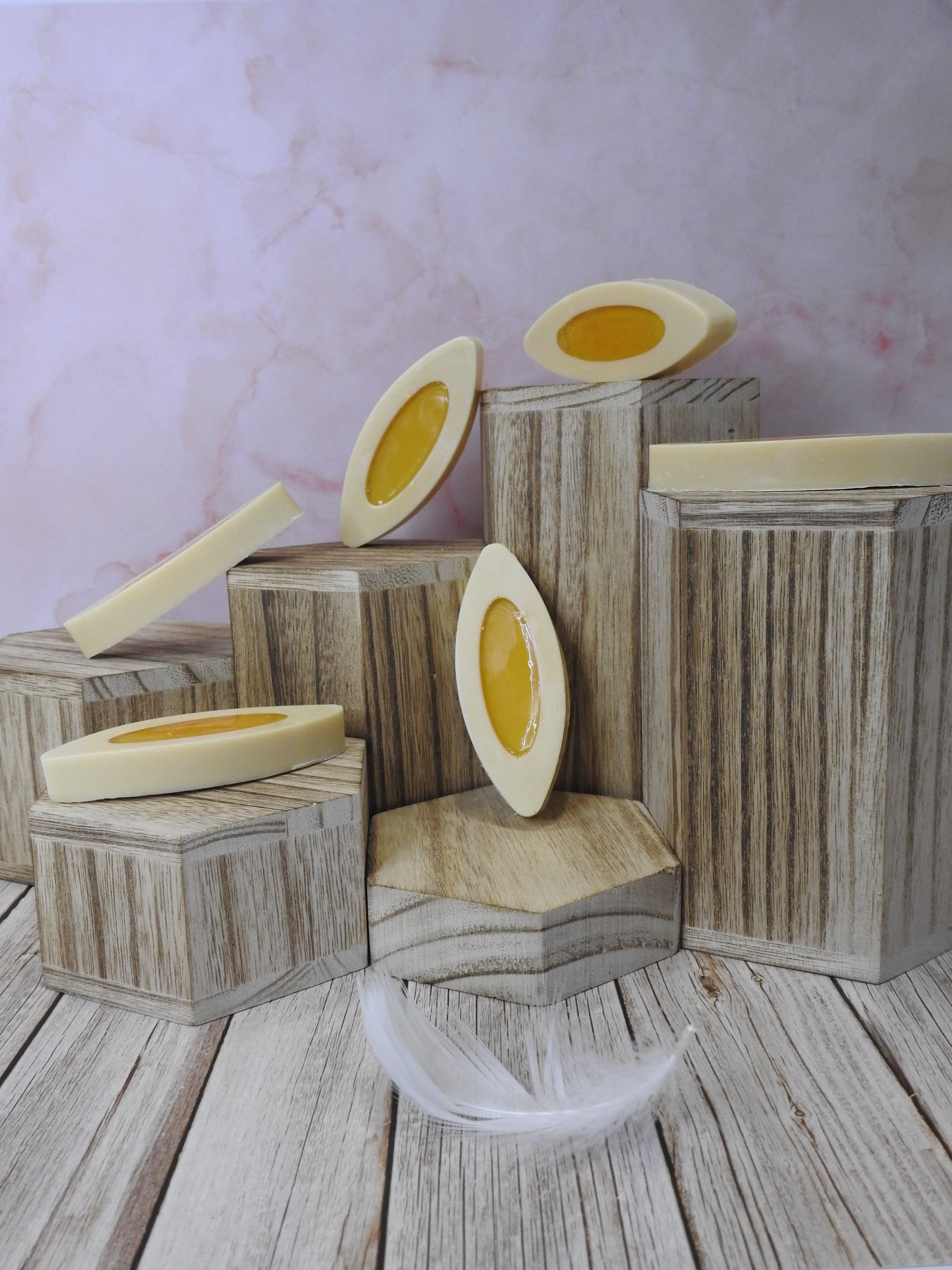 Duo de savons gourmands parfum Pêche – Barquettes 20 g