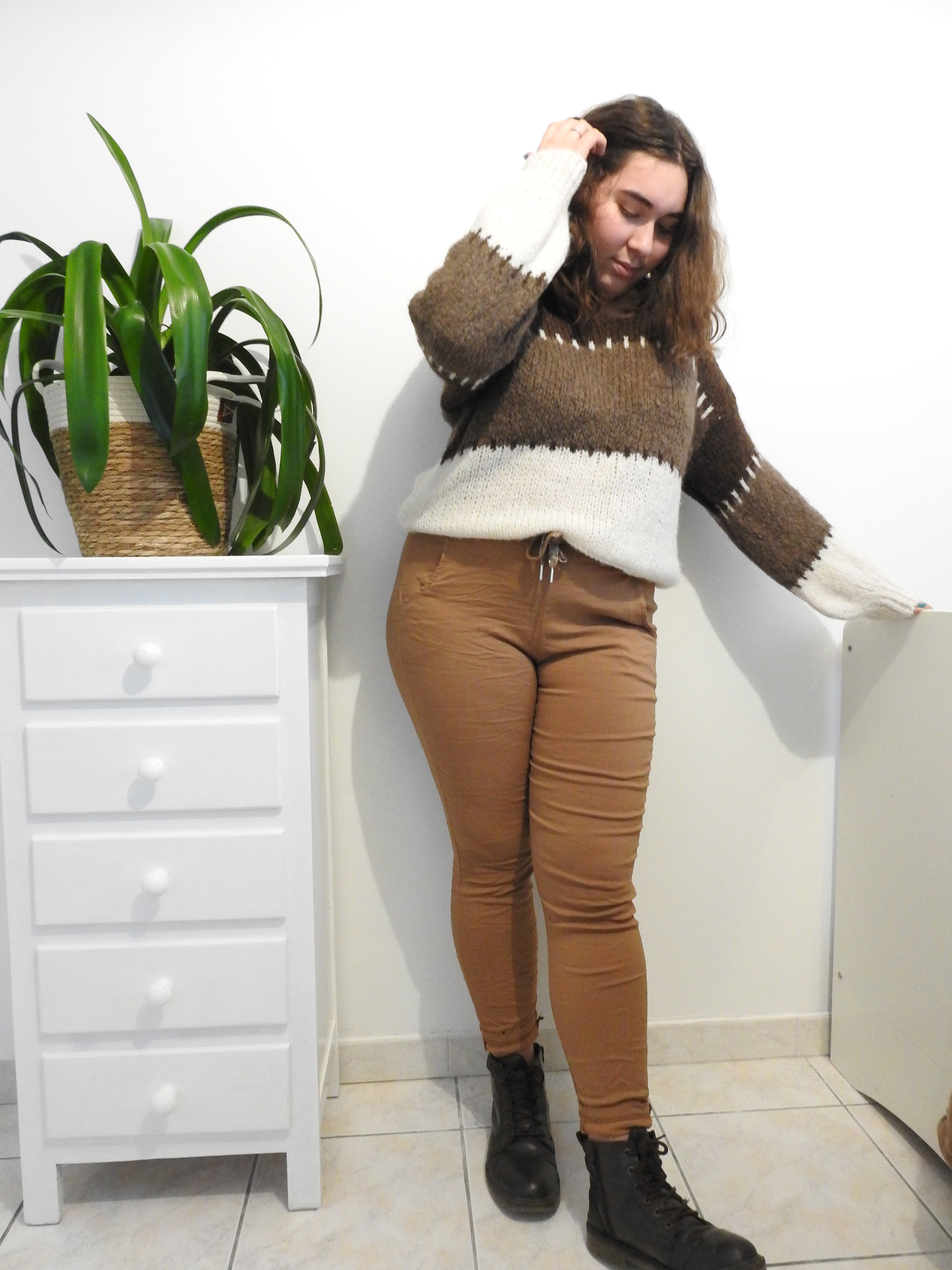 Pantalon confort marron – Taille unique