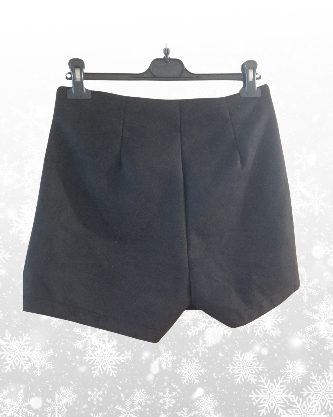 Jupe-short noire taille haute