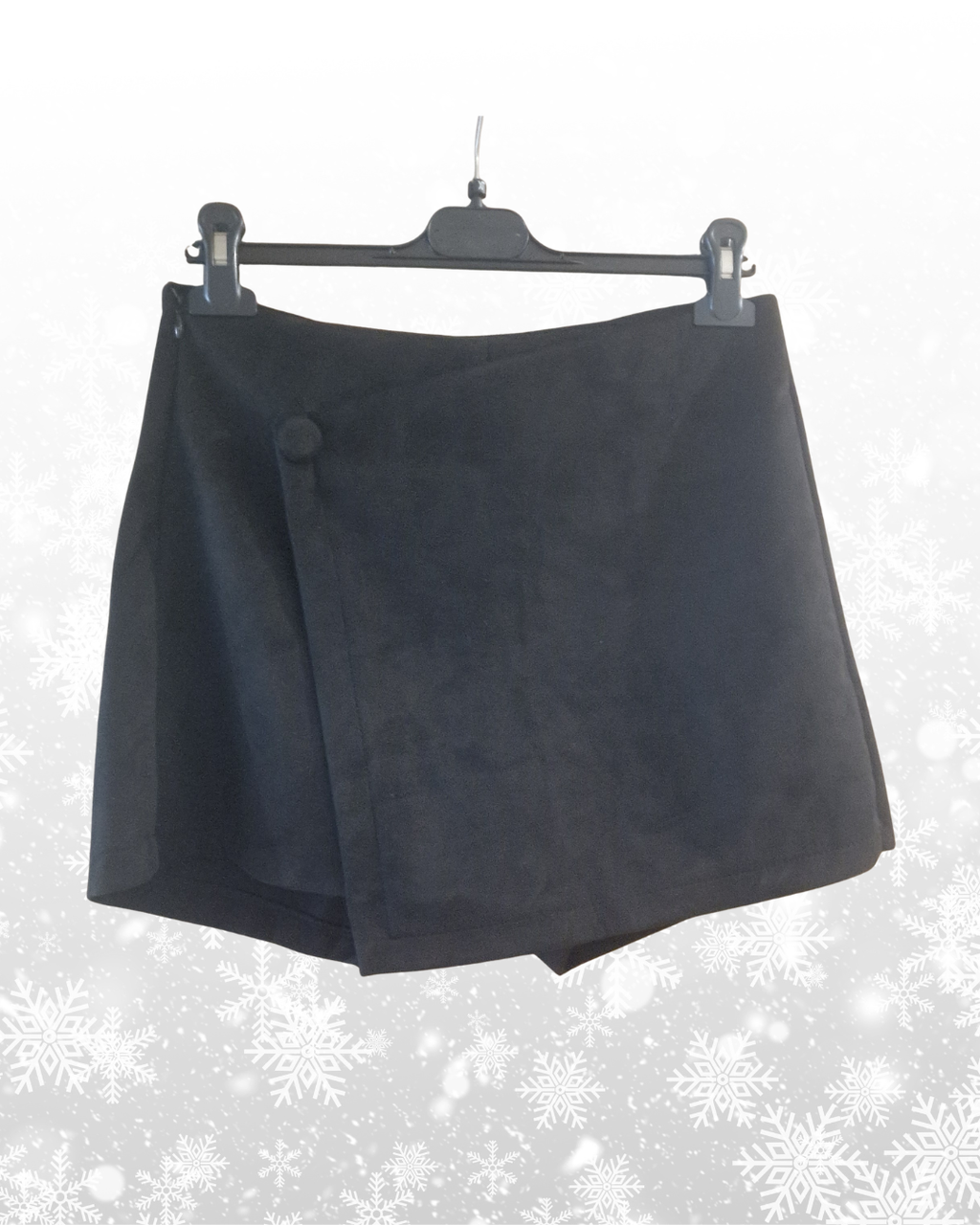 Jupe-short noire taille haute