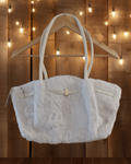 Sac à main teddy blanc – Porté épaule