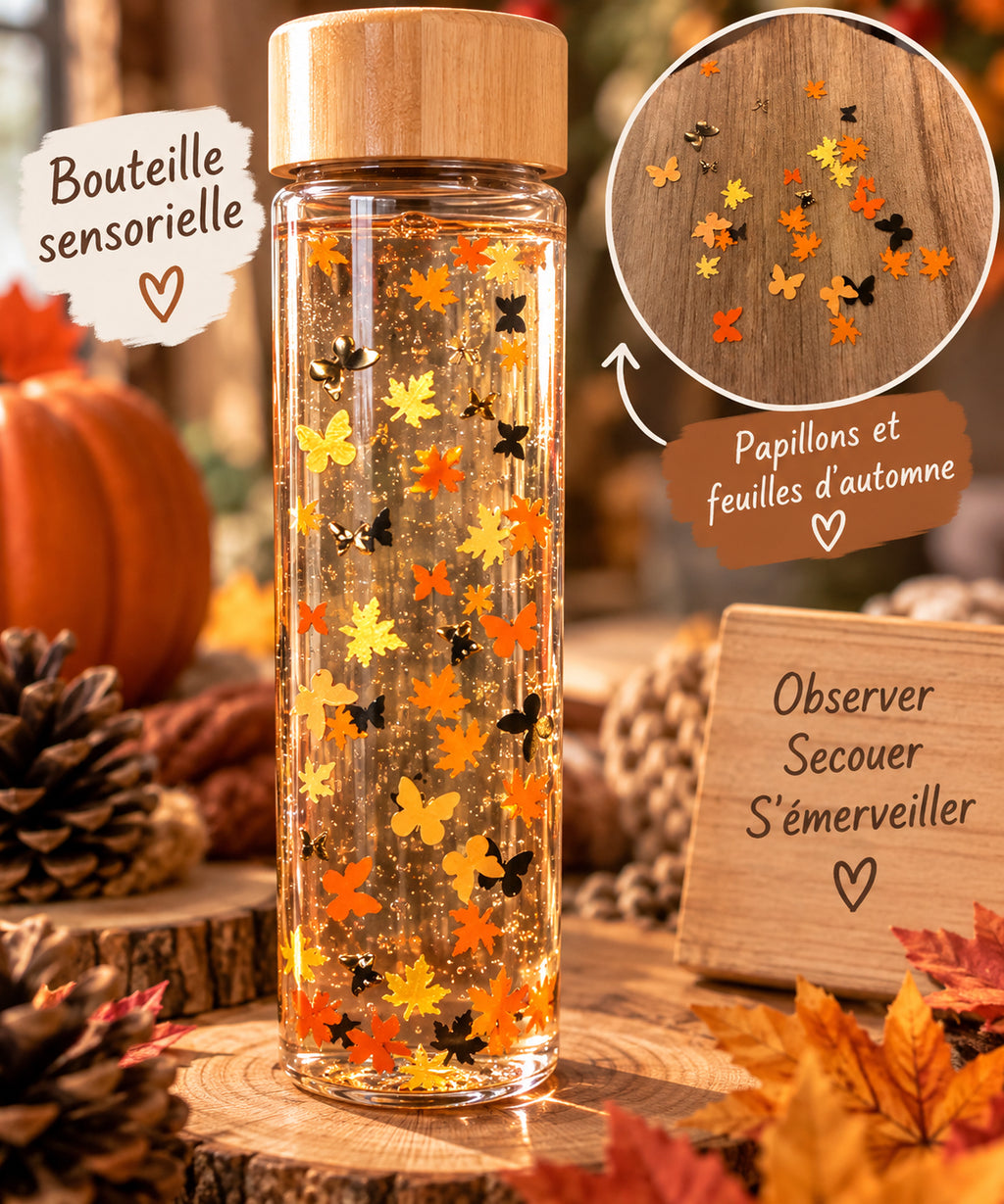 Mini confettis Automne – Feuilles & papillons