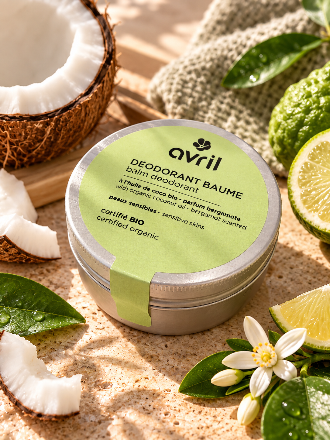 Déodorant baume Bergamote certifié bio Avril