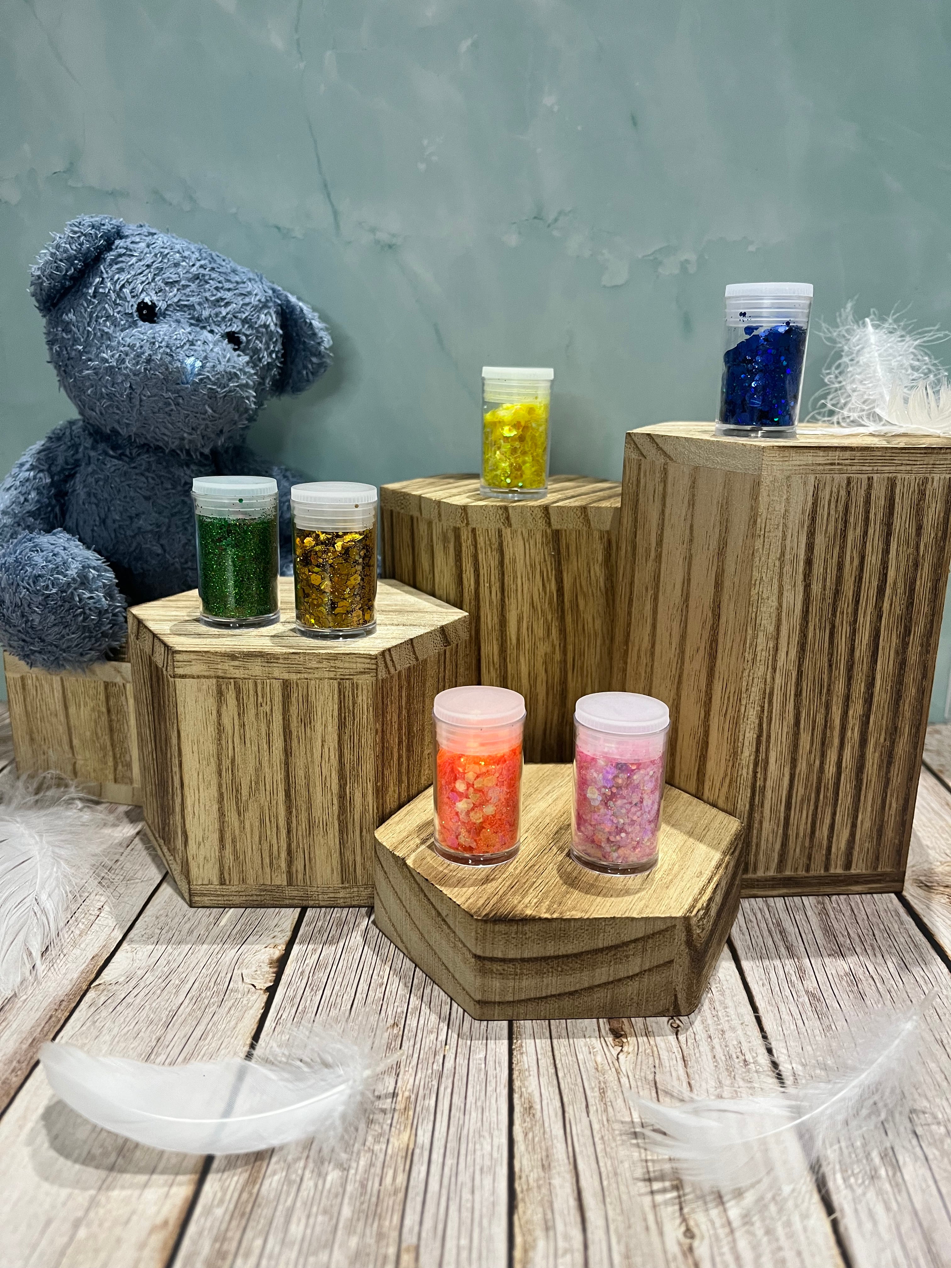 Paillettes épaisses – pochon de 6 flacons